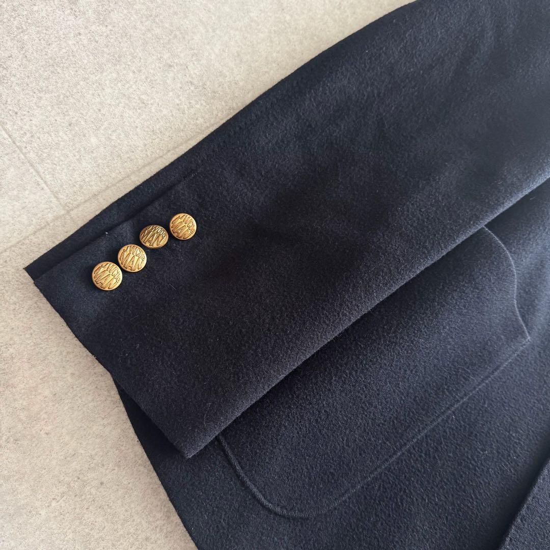 ジュンヤワタナベマン　AD2010　ジャケット　S　カシミヤ混　紺　金ボタン