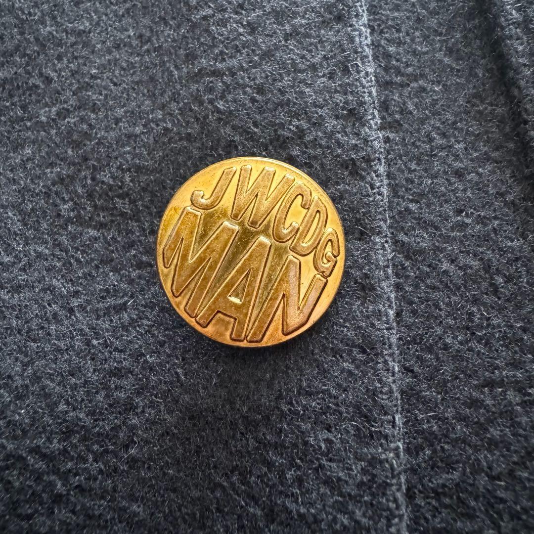 ジュンヤワタナベマン　AD2010　ジャケット　S　カシミヤ混　紺　金ボタン