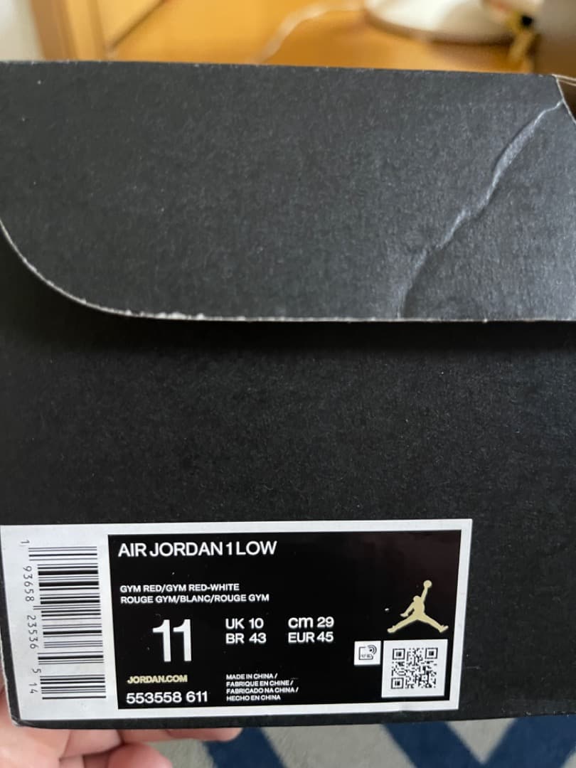 シューズ(男性用) NIKE AIR JORDAN 1 LOW GYM RED