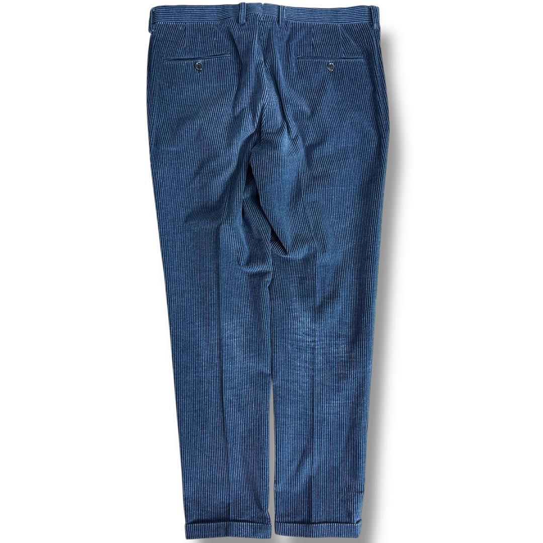 J7377 美品 サルトリオ コーデュロイ セットアップスーツ ネイビー 52