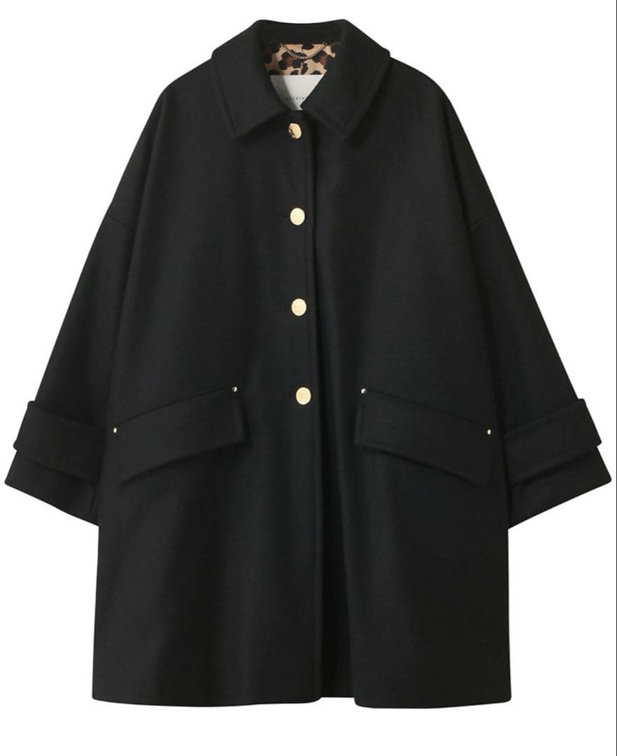 《サイズ6》マッキントッシュ　ハンビー　レオパード　ゴールドボタン