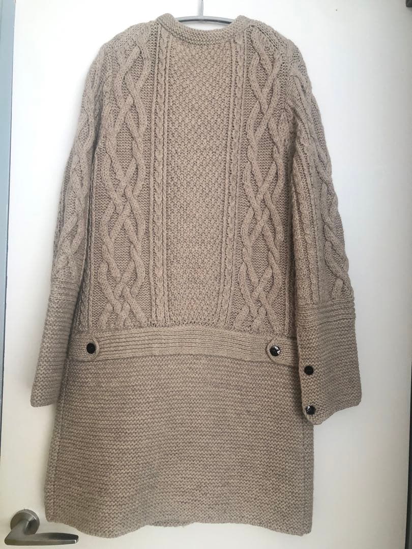 ポルテ デ ブトン ニットコート ウールコート アルパカ