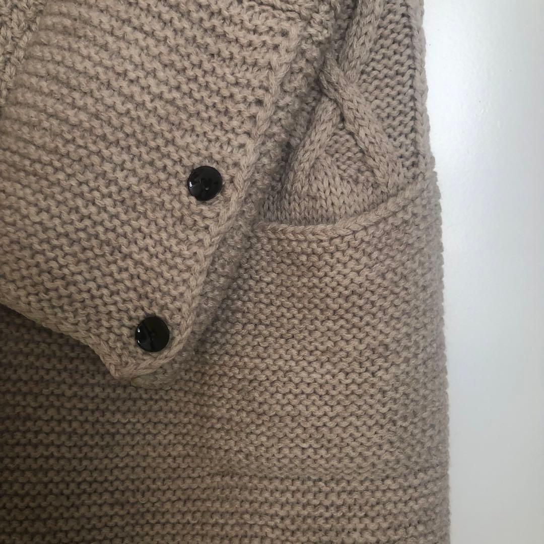 ポルテ デ ブトン ニットコート ウールコート アルパカ