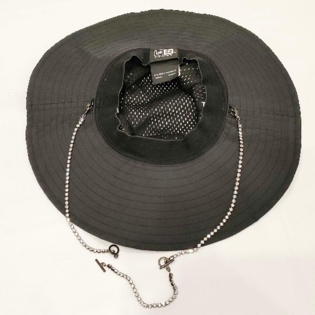 ★美品★ヌメロヴェントゥーノ　ニューエラ　ハット　クリスタル　ロゴ　ブラック