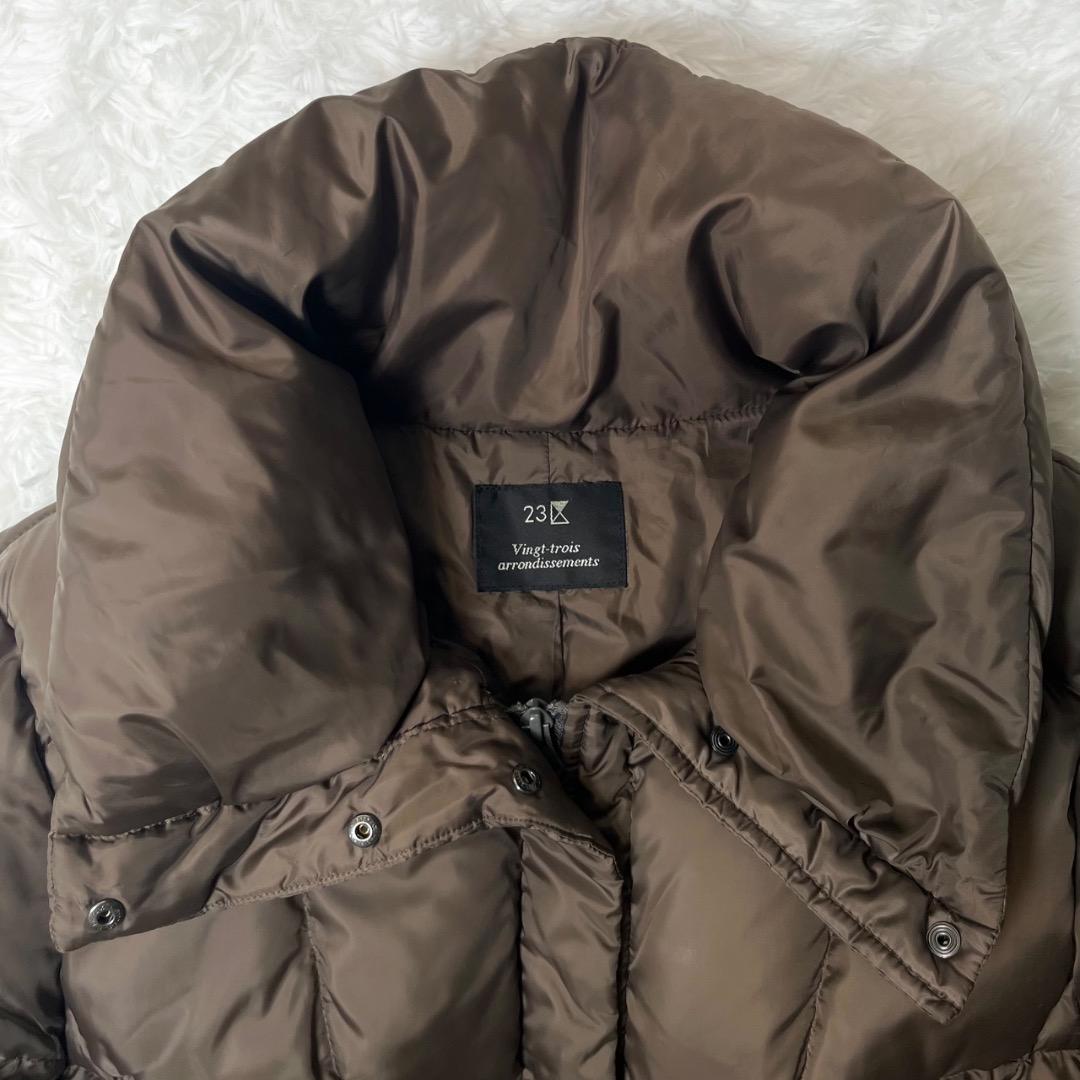 大きいサイズ ニジュウサンク 23区 ダウンコート 48 4XL ブラウン 茶