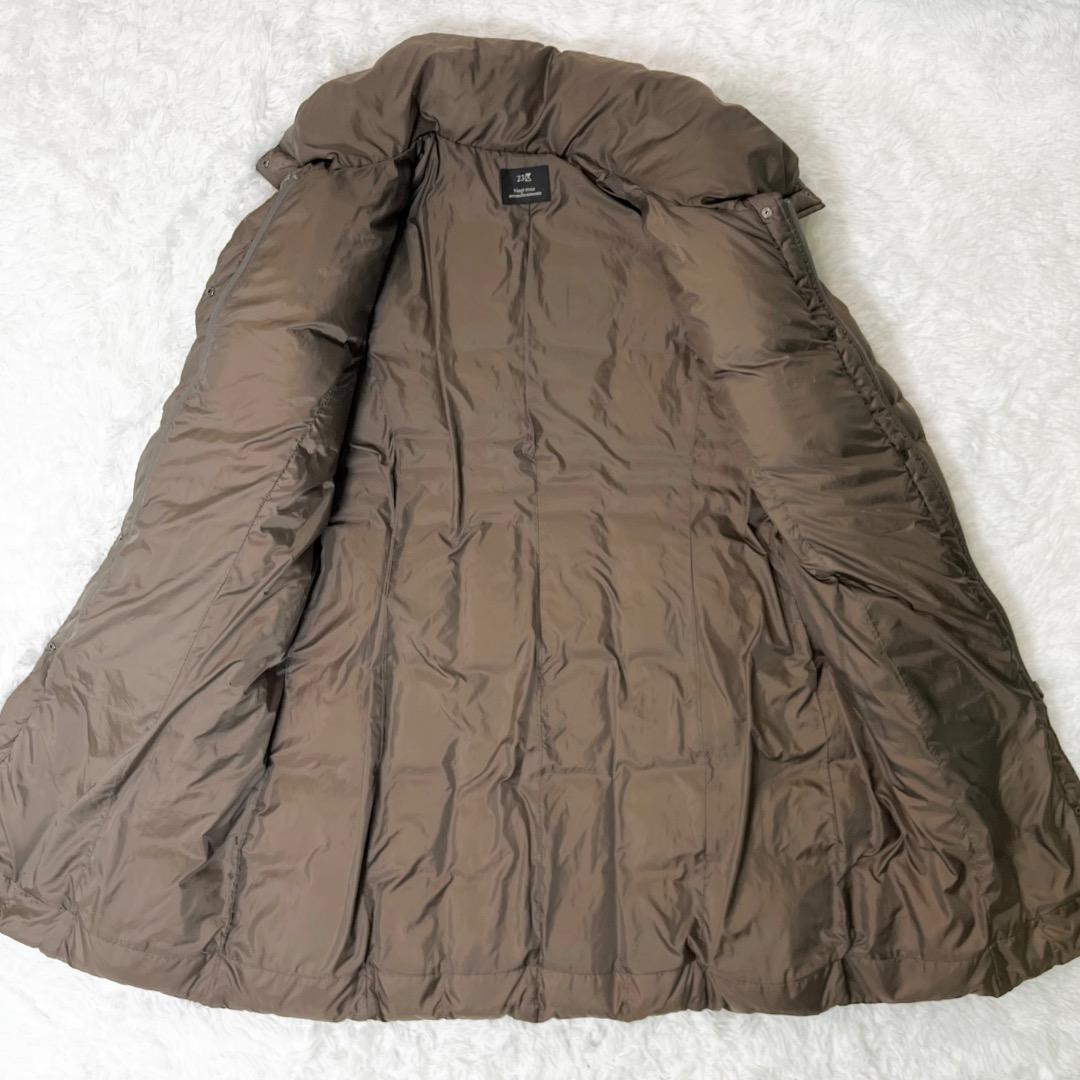 大きいサイズ ニジュウサンク 23区 ダウンコート 48 4XL ブラウン 茶