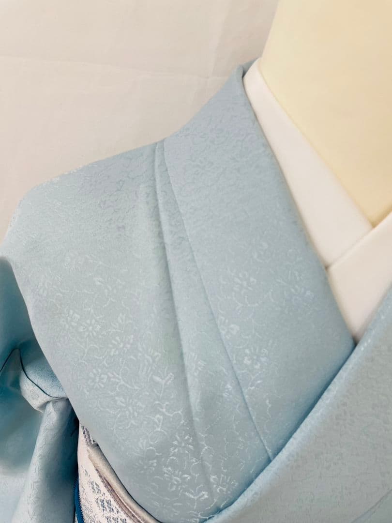 【お茶席用に】★★新品未使用　洗える紋意匠色無地(ポリ100%)Lサイズ★★