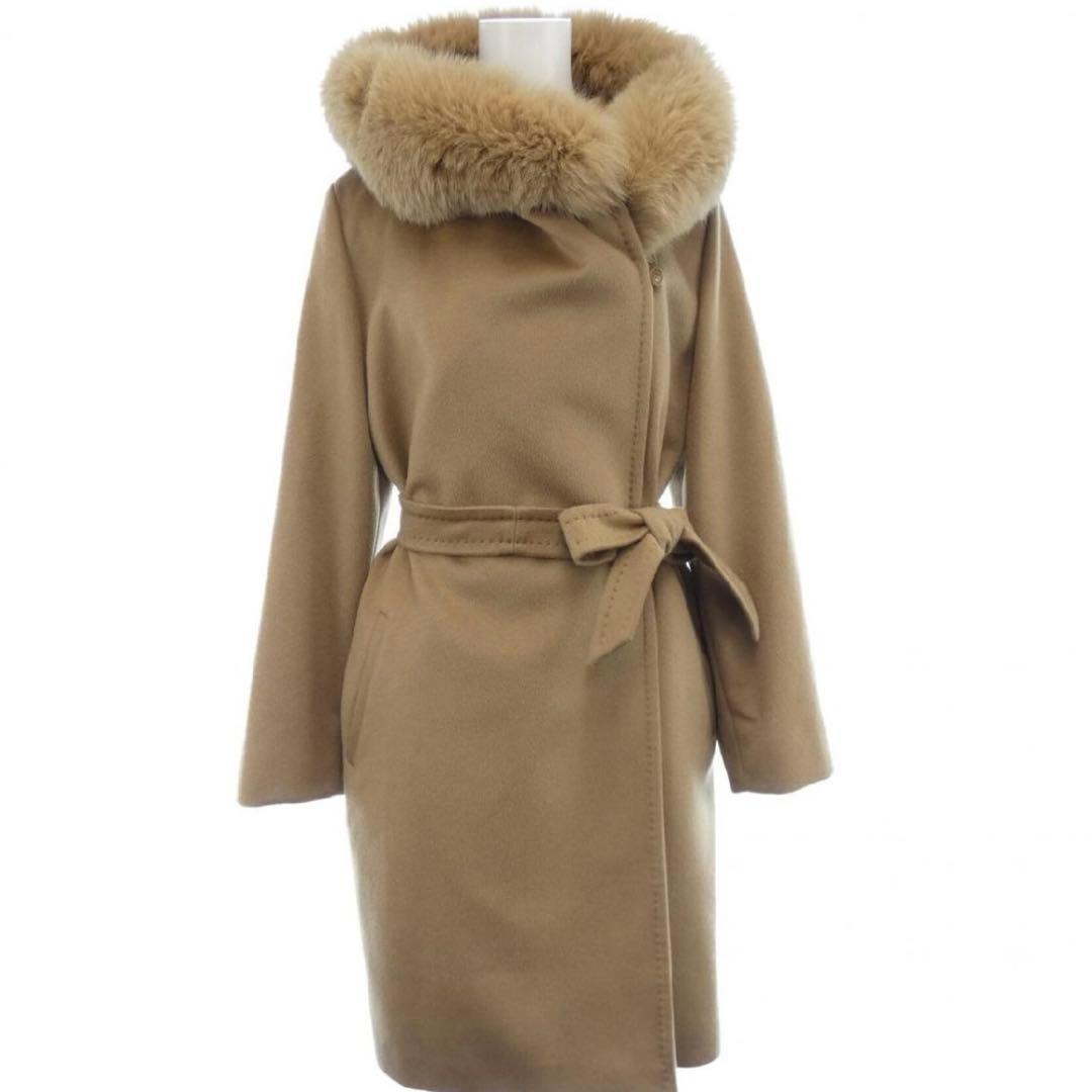 MaxMara ベージュ ファー コート