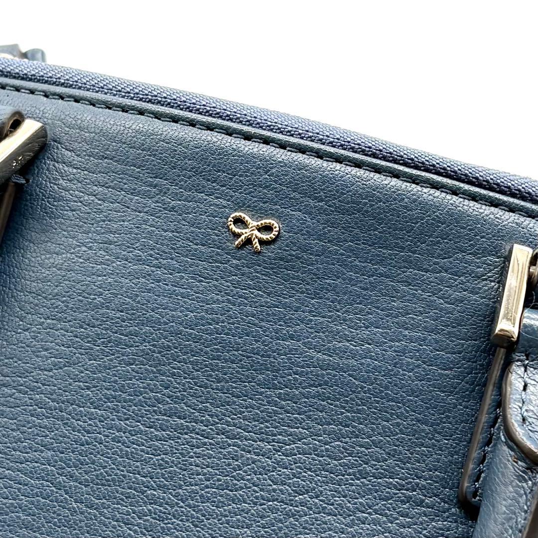 美品✨アニヤハインドマーチ イーブリー 2way ハンドバッグ レザー ブルー