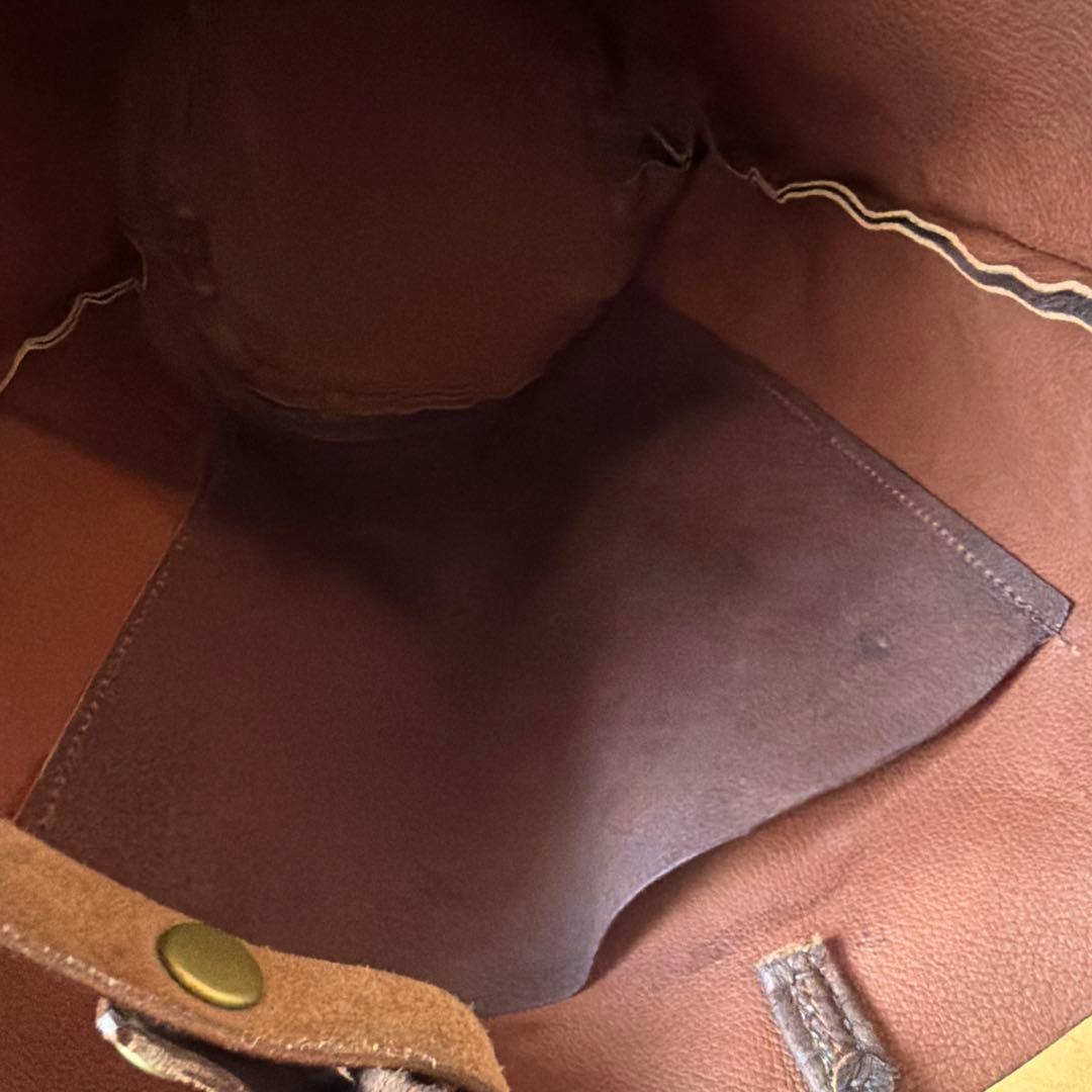 【cokia】バケツトート　L 茶　豚革