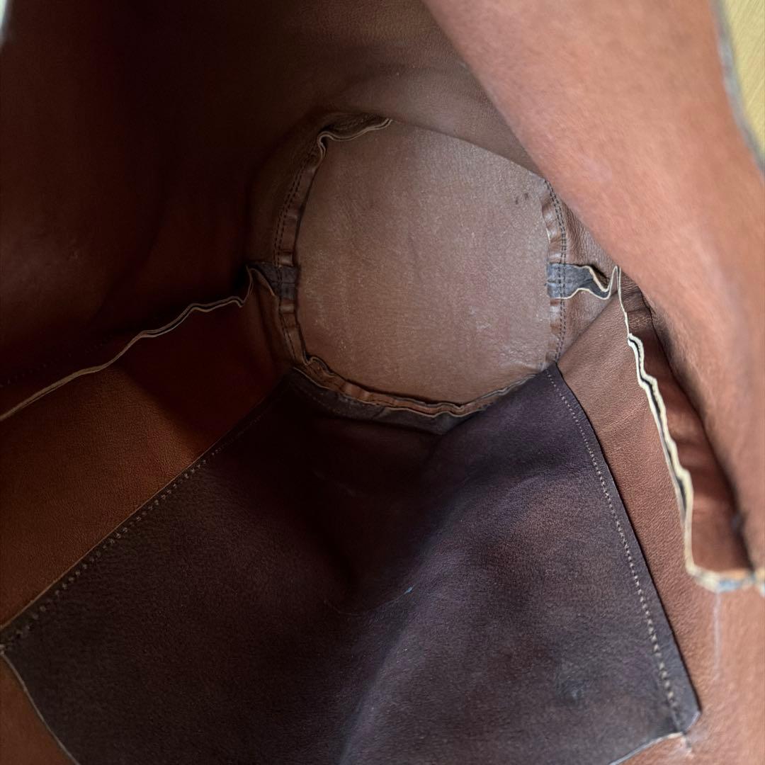 【cokia】バケツトート　L 茶　豚革