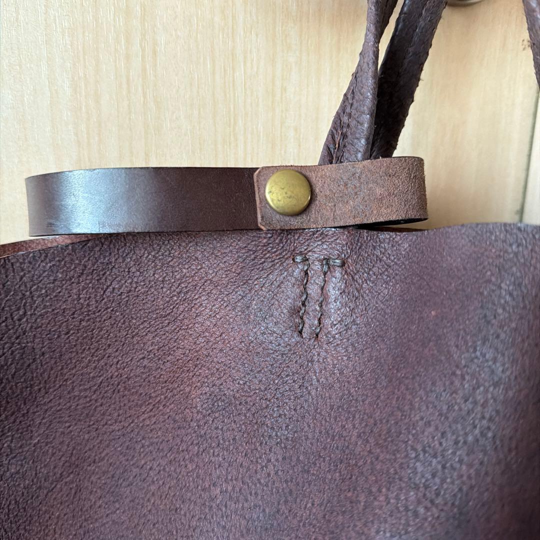 【cokia】バケツトート　L 茶　豚革