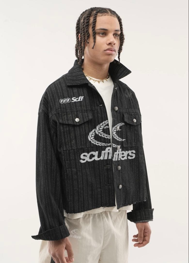 れ*ん様 Scuffers ブラックデニムジャケット　M size