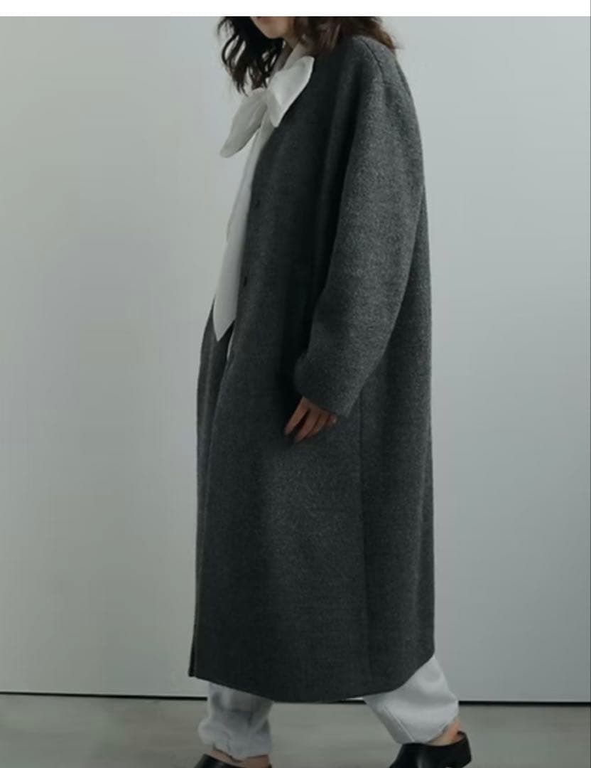 今季⭐︎anuke アンヌークCollarless Cocoon Coat 38