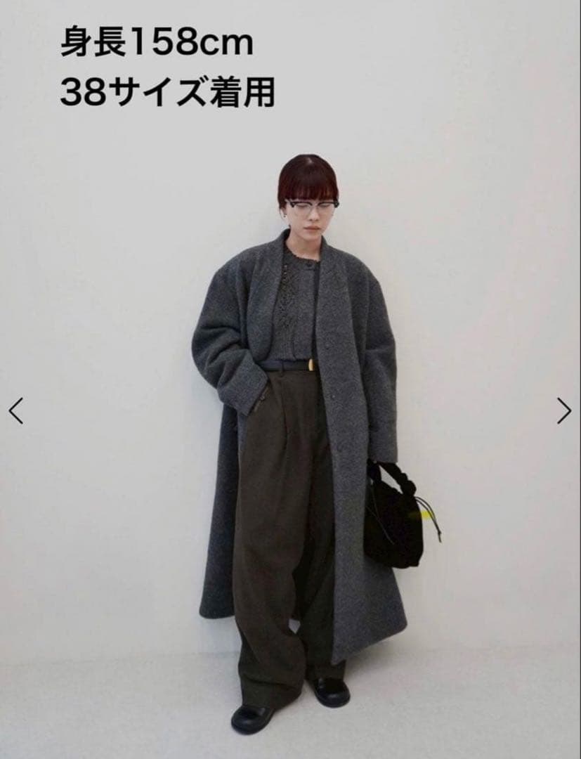 今季⭐︎anuke アンヌークCollarless Cocoon Coat 38