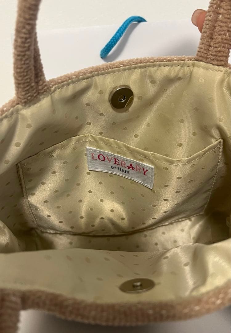 美品★FEILER フェイラー 新作 新色ラブラリーハート　バッグ ベージュ