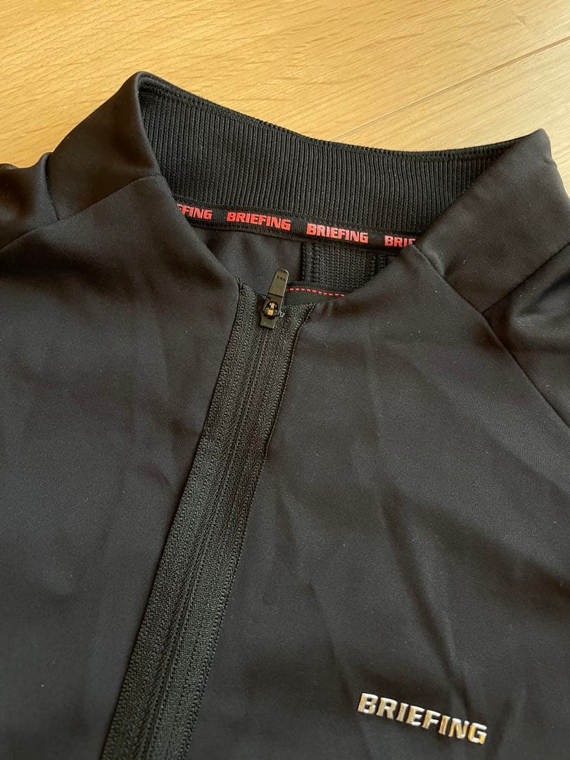 BRIEFING ハーフジップトップスス　ブラック　L