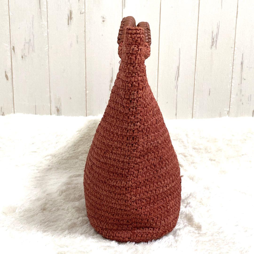 〖専用〗ヘレンカミンスキー かごバッグ ハンドバッグ ラフィア レザー A4