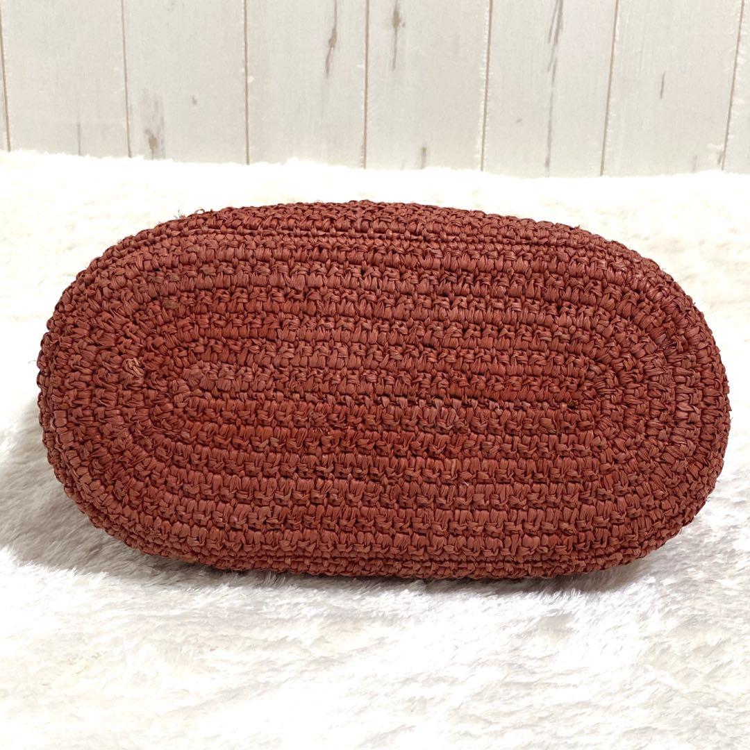 〖専用〗ヘレンカミンスキー かごバッグ ハンドバッグ ラフィア レザー A4