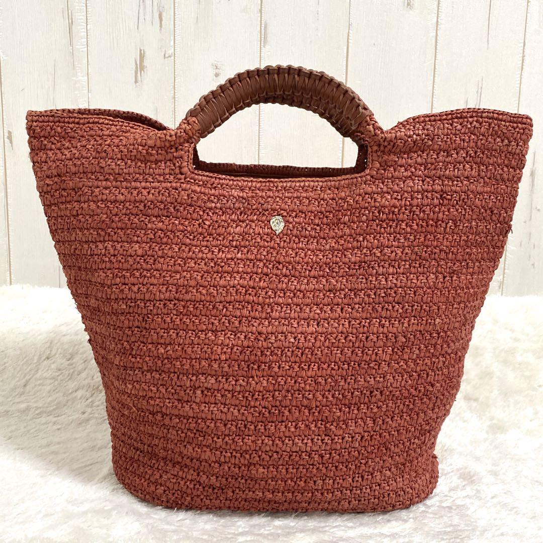 〖専用〗ヘレンカミンスキー かごバッグ ハンドバッグ ラフィア レザー A4