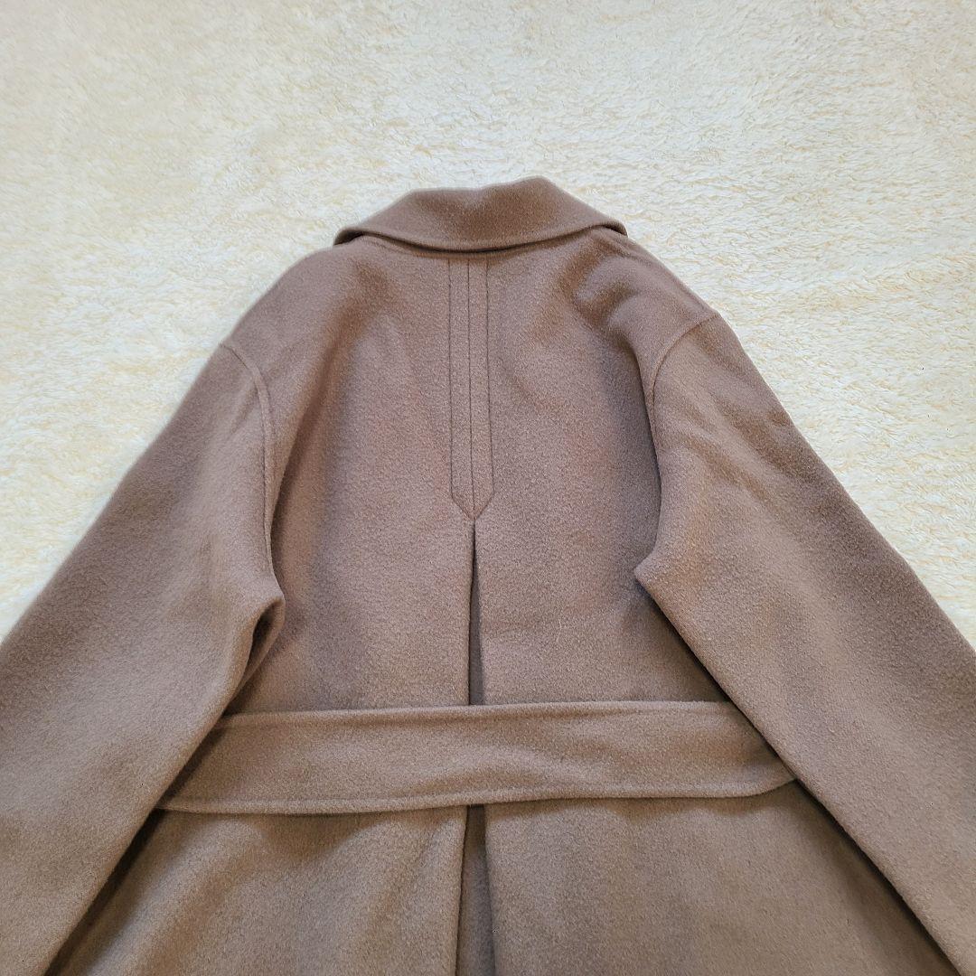 【人気】　近年モデル　アニュアンス　リバーロングコート　ロング　ベルト　Aライン