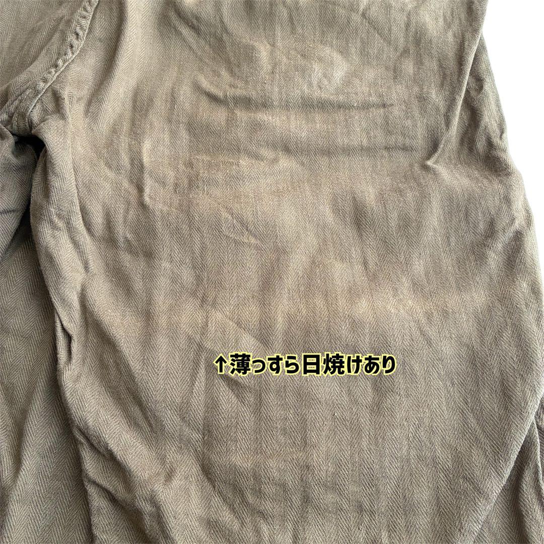 KAPITAL 綿麻ヘリンボンラップパンツ ブラウン ミリタリーカーゴポケット