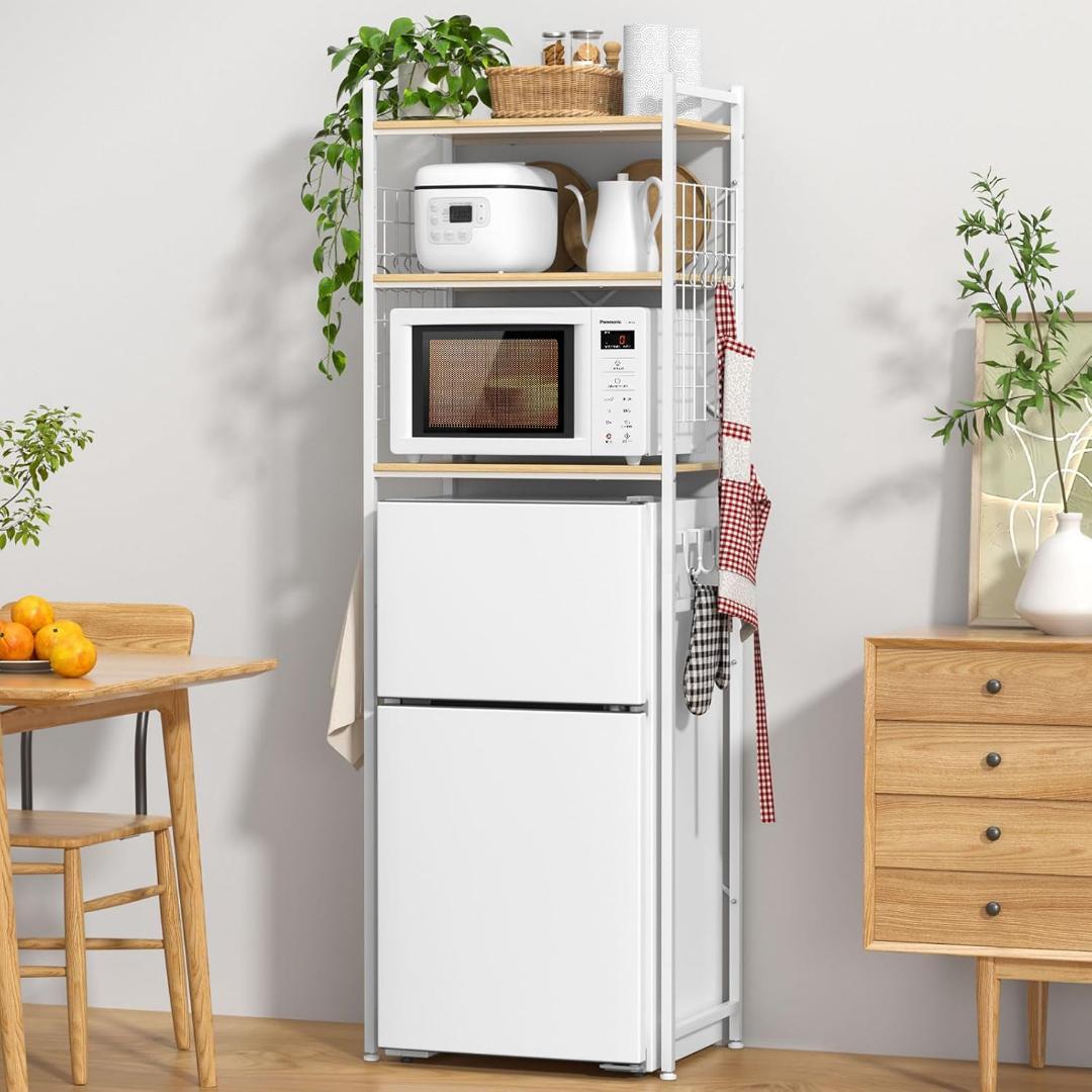 冷蔵庫ラック❣️ゴミ箱上ラック レンジラック 幅60×奥行40×高さ180㎝