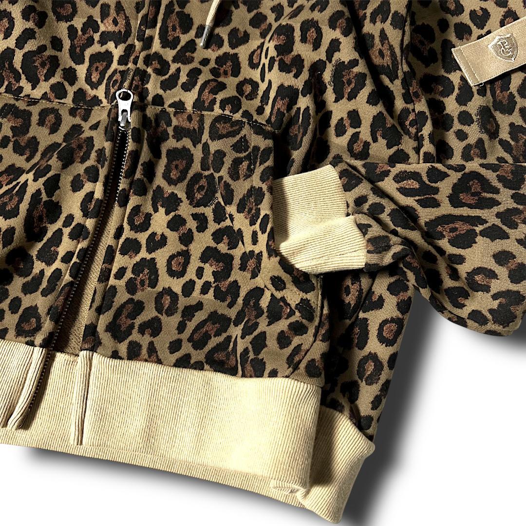 新品 日本製 パーリーゲイツ 1 レオパード柄 スウェットパーカー ジャケット