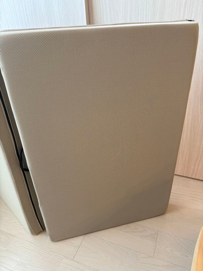 マニフレックス　メッシュウイング　シングル　三つ折り　ミッドグレー