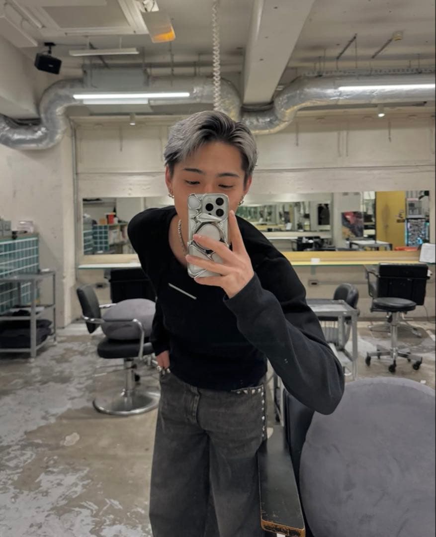 Mサイズ　jent louis Rib Long Sleeve Tee こた着用