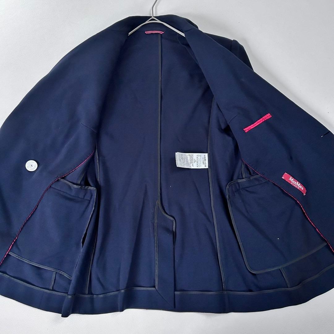 近年モデル マックスマーラ テーラードジャケット ダブルブレスト ネイビー