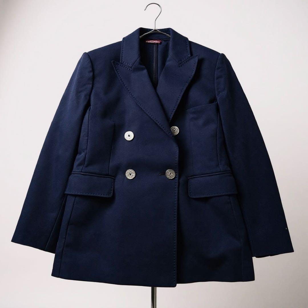 近年モデル マックスマーラ テーラードジャケット ダブルブレスト ネイビー