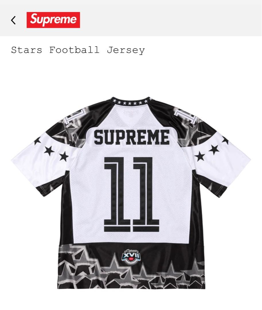 シャツ Supreme Stars Football Jersey M Black
