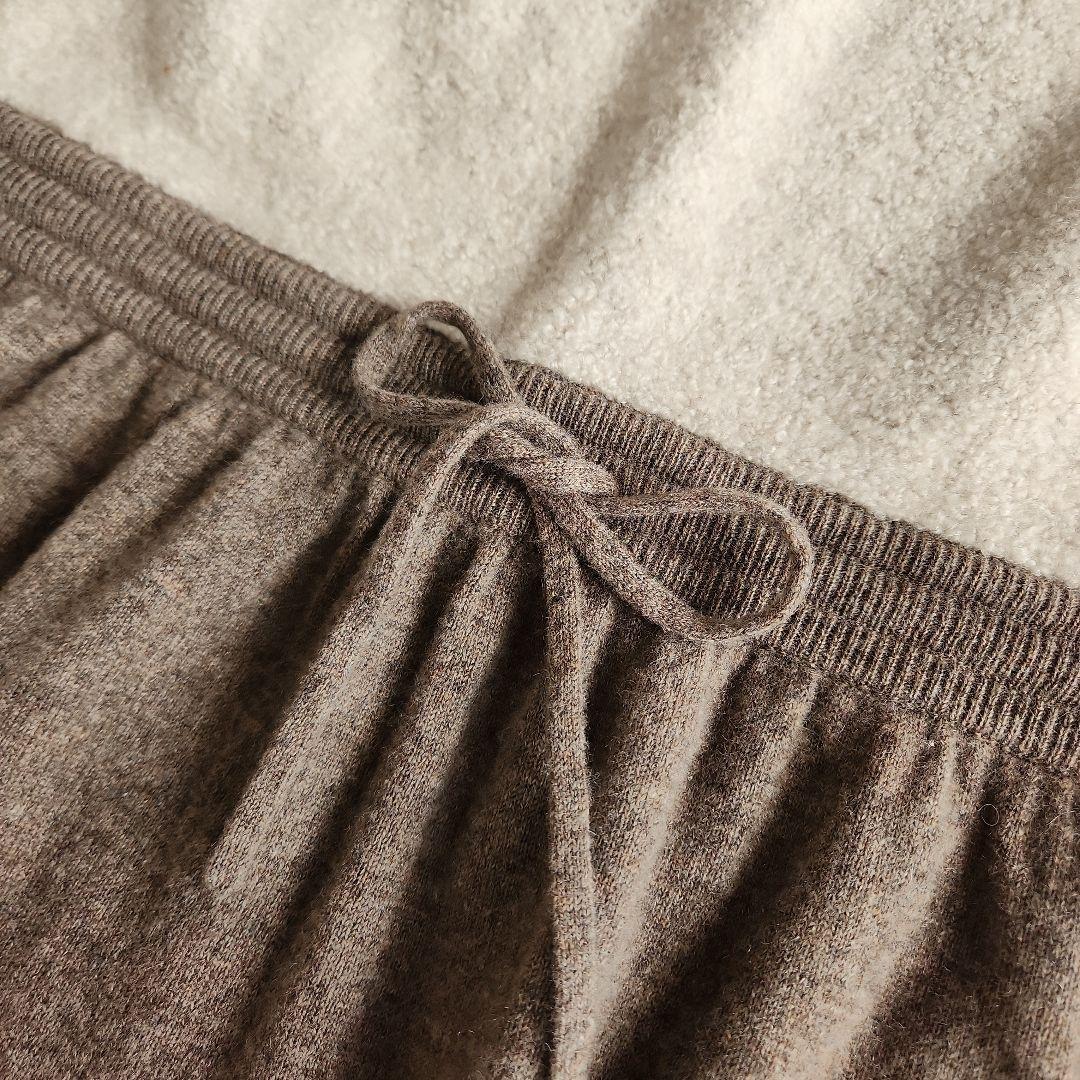 ダーマコレクション　上質カシミヤ　モックネック　ロングニットワンピースM