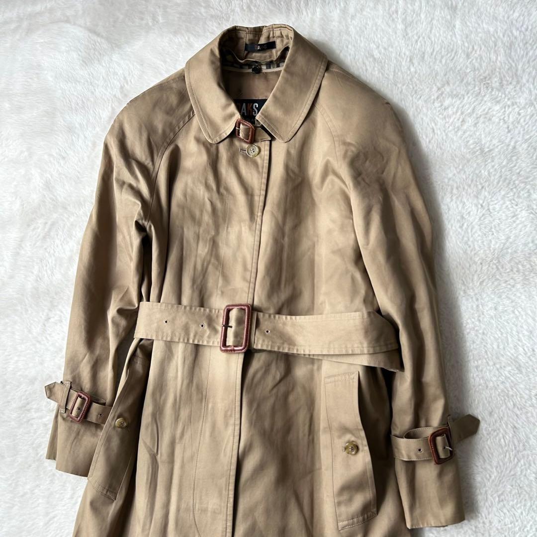 希少 DAKS ロング トレンチコート ハウスチェック ライナー ベルト