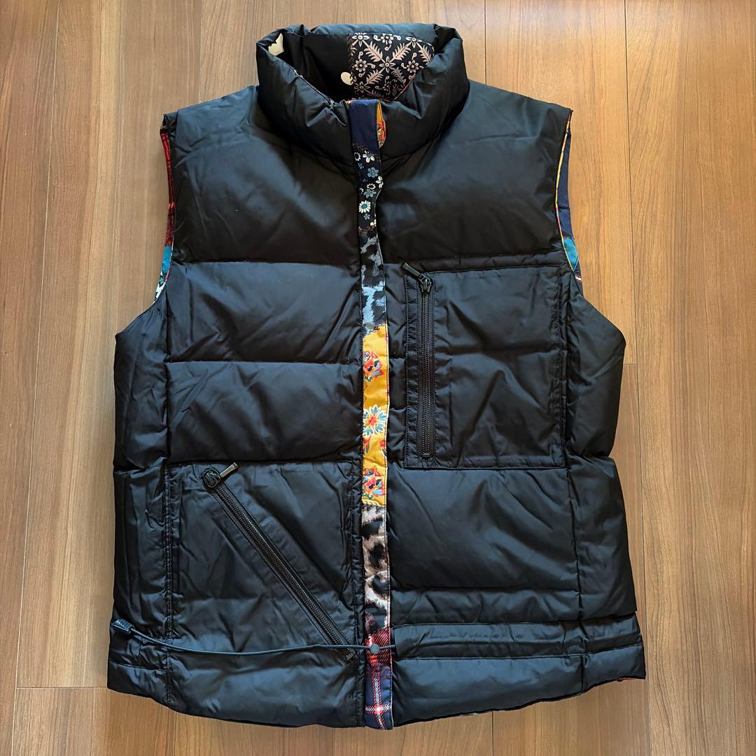 美品　ボヘミアンズ　パッチワーク　ダウンベスト　S