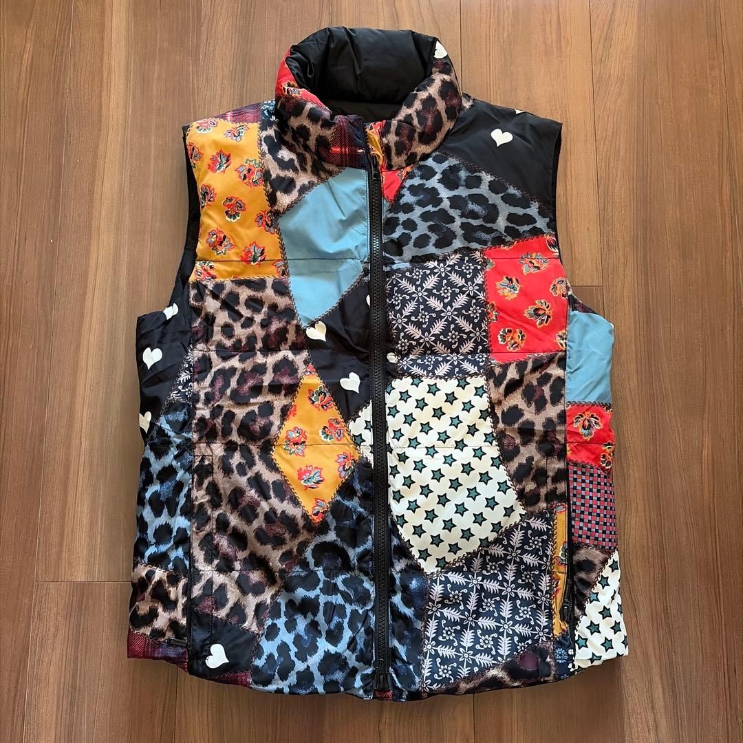 美品　ボヘミアンズ　パッチワーク　ダウンベスト　S