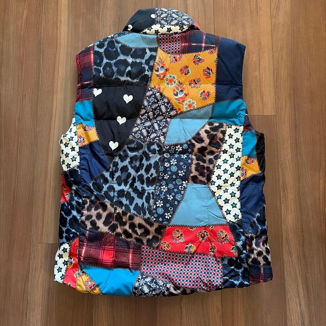 美品　ボヘミアンズ　パッチワーク　ダウンベスト　S