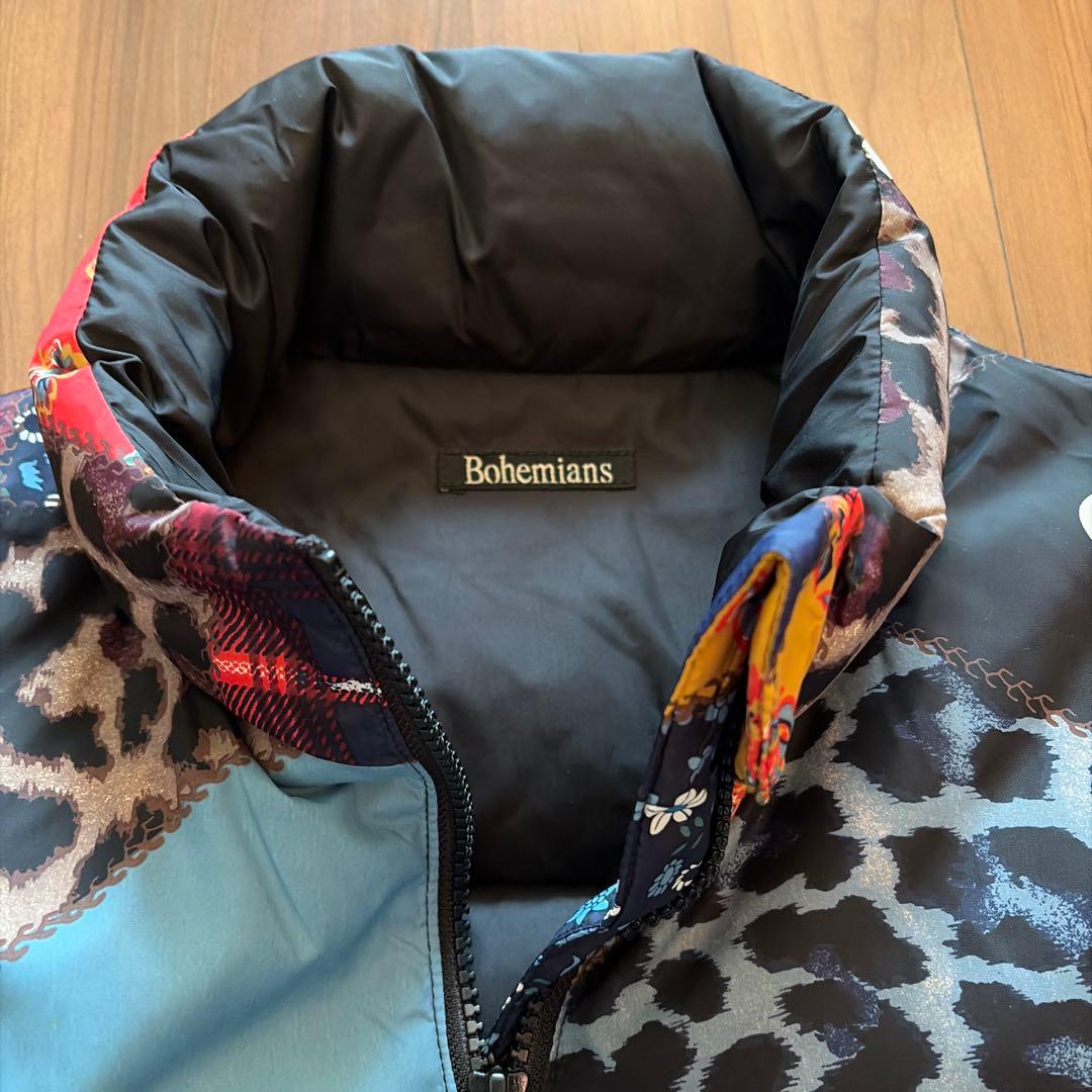 美品　ボヘミアンズ　パッチワーク　ダウンベスト　S