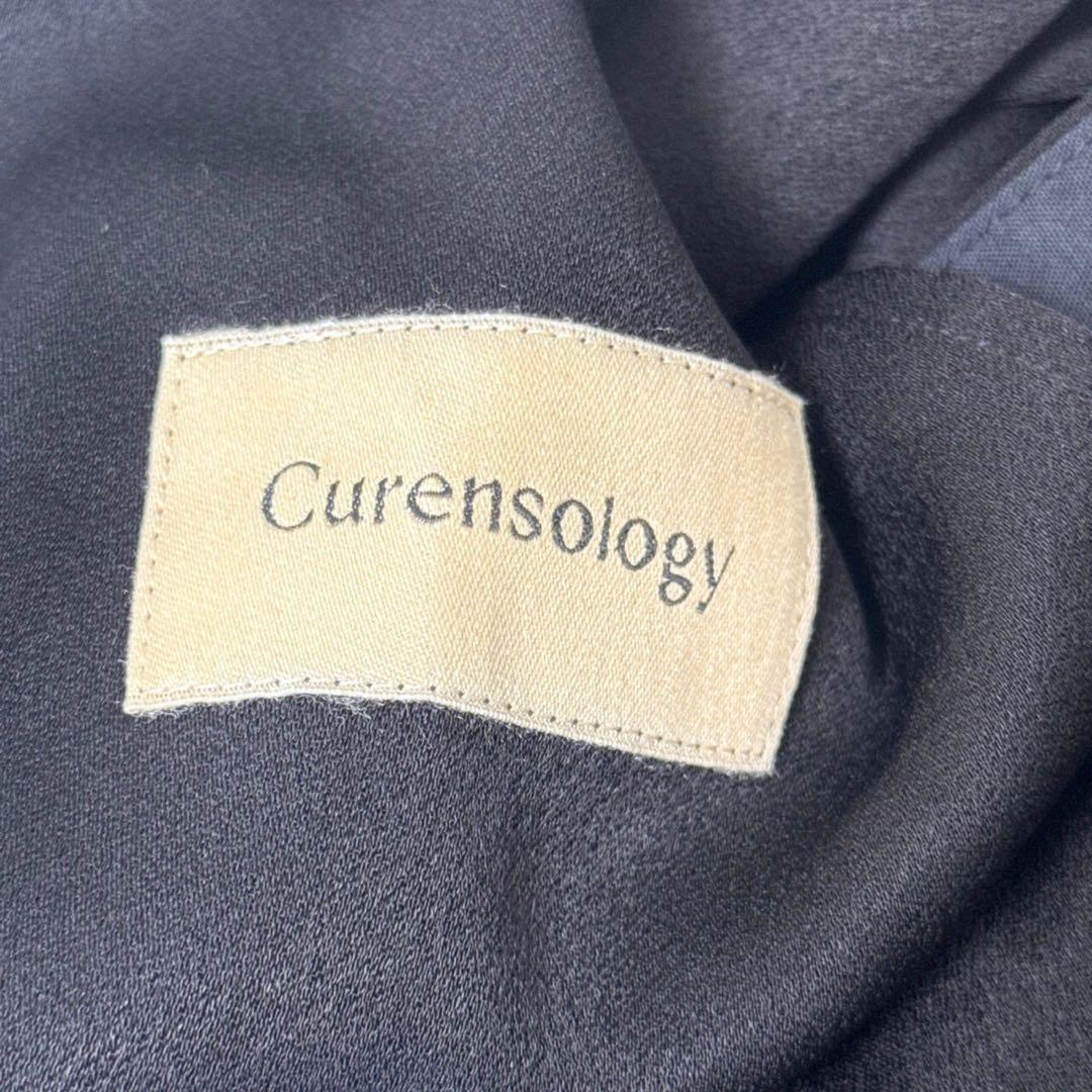 Curensology サスペンダーパンツ ブラック サロペットパンツ