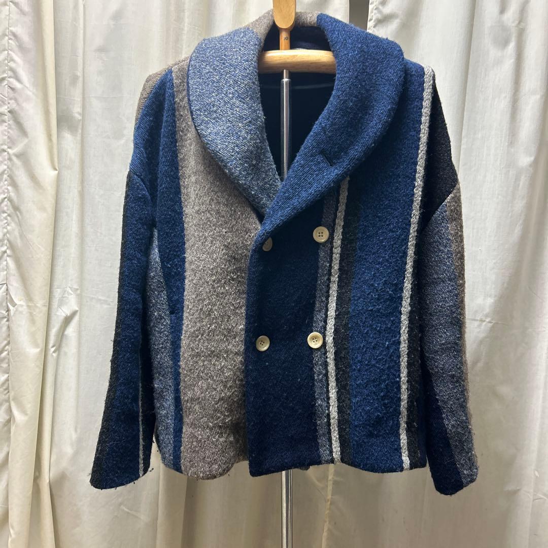 ウール混合 ダブルボタン ピーコート 45R