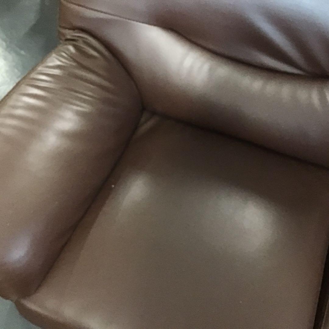 ダークブラウン コーナーソファ 合成皮革