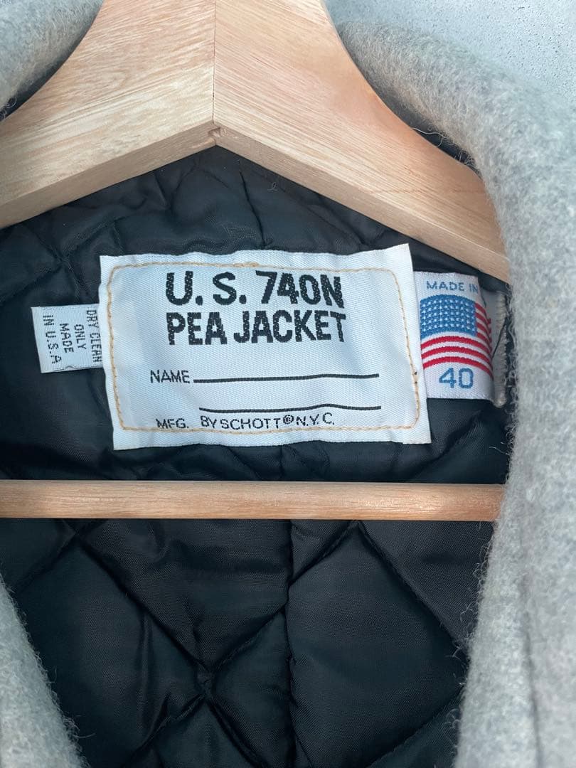 Schott U.S. 740N PEACOAT グレー 40サイズ