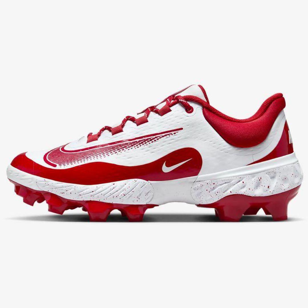 ナイキ アルファ ハラチ エリート 25 野球 スパイク 靴 シューズ 白 赤