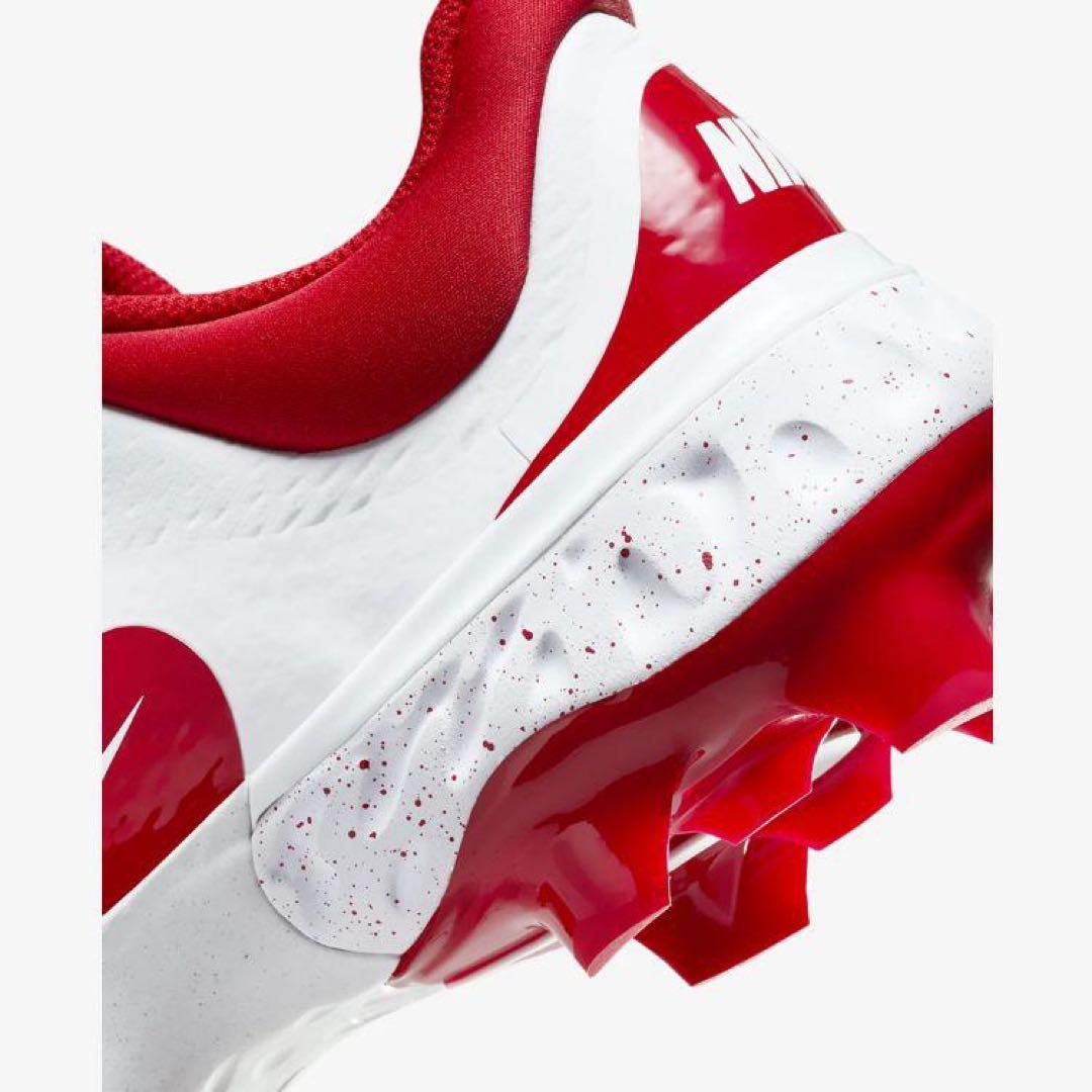 ナイキ アルファ ハラチ エリート 25 野球 スパイク 靴 シューズ 白 赤