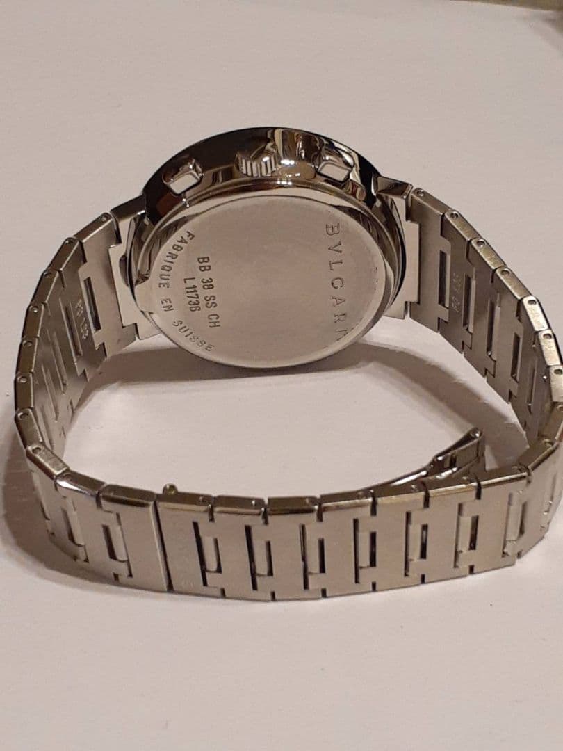 OH済　超美品　ブルガリブルガリI BB38SSCH クロノグラフ メンズ腕時計