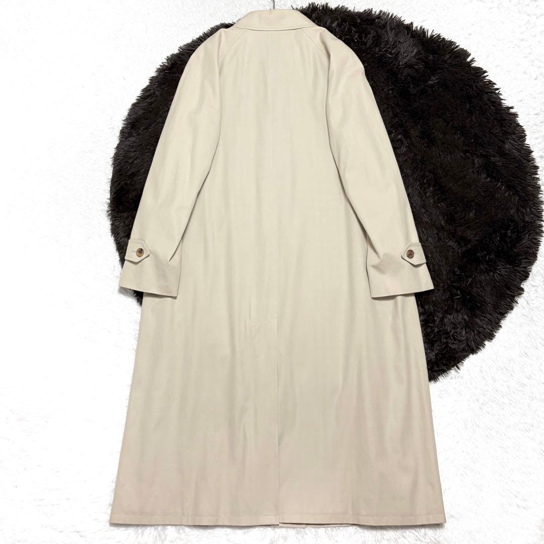 【美品】バーバリーロンドン 比翼仕立て ステンカラー コート 上品 ノバチェック