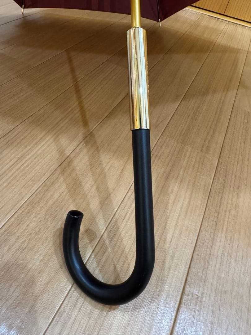 Burberry バーバリー　雨傘　チェック　ボルドー　レッド