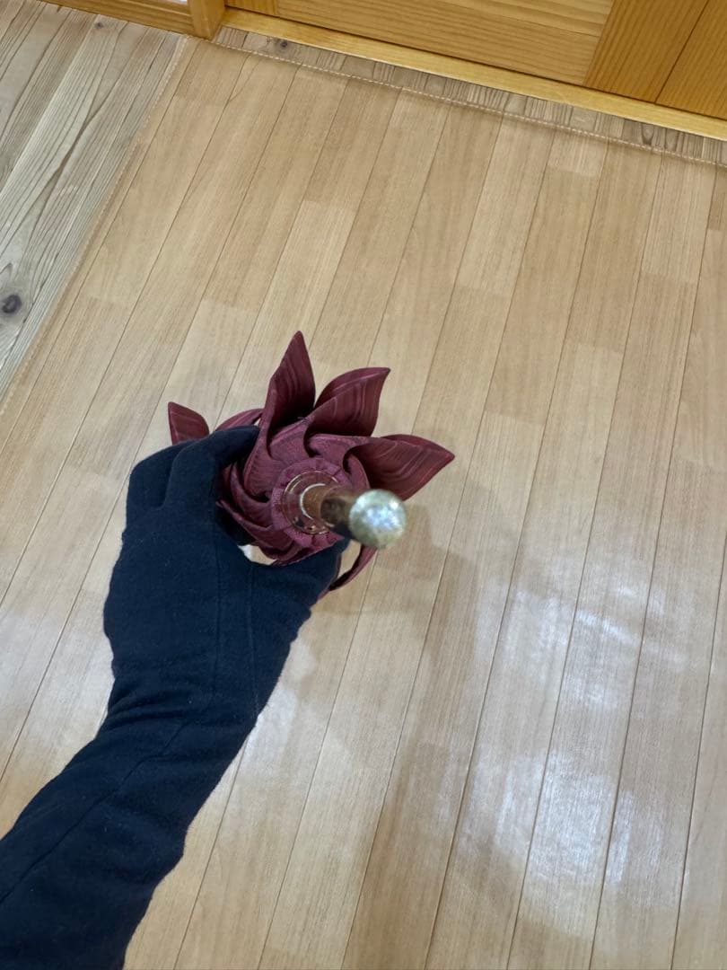 Burberry バーバリー　雨傘　チェック　ボルドー　レッド