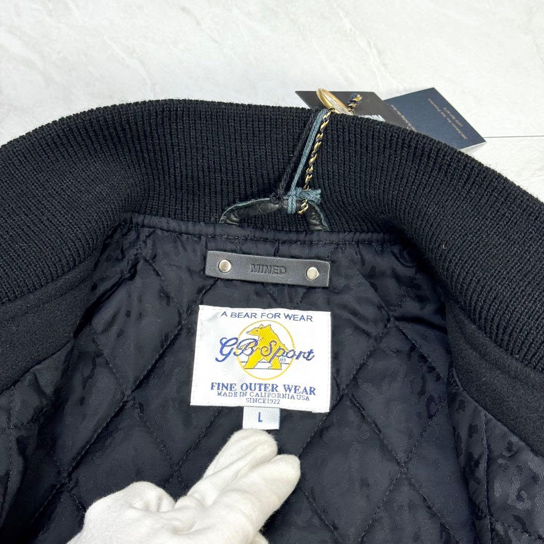 新品タグ付き マインデニム GB Sport レザー スタジャン L 黒